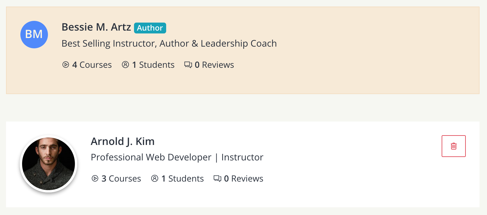 Added instructors - teachify lms